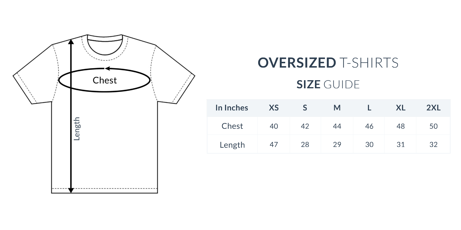 Oversized_Tshirts_printrove_size_guide oversized t shirt
