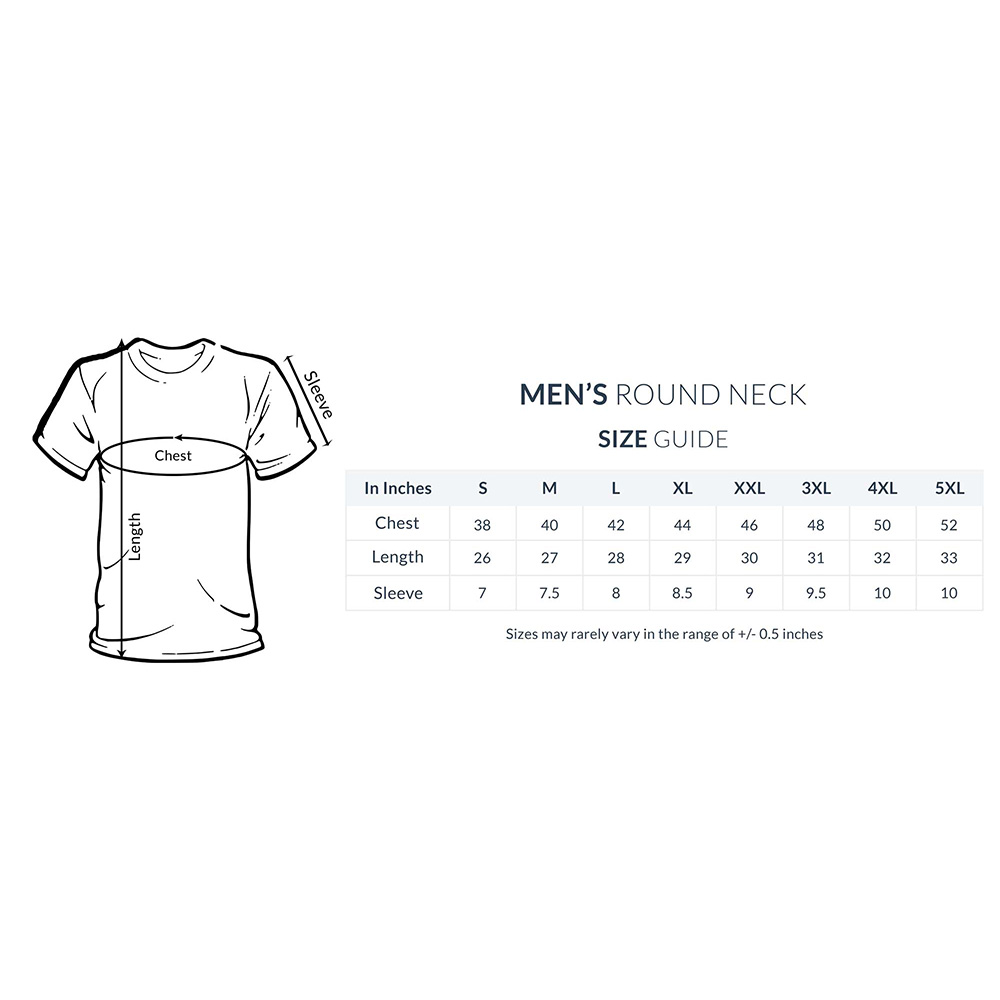 Half_Sleeve_Round_Neck_T-Shirt_printrove_size_guide printed t shirt half sleeve