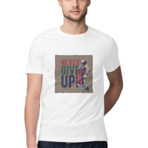 quote printed t shirt half sleeve