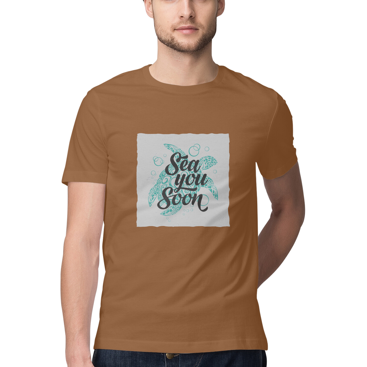 front-68df674b83b2f-Chocolate_Brown_S_Men_Round.jpg printed t shirt half sleeve