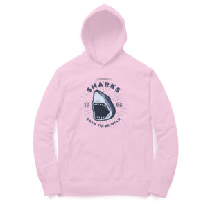 shark printed hoodie