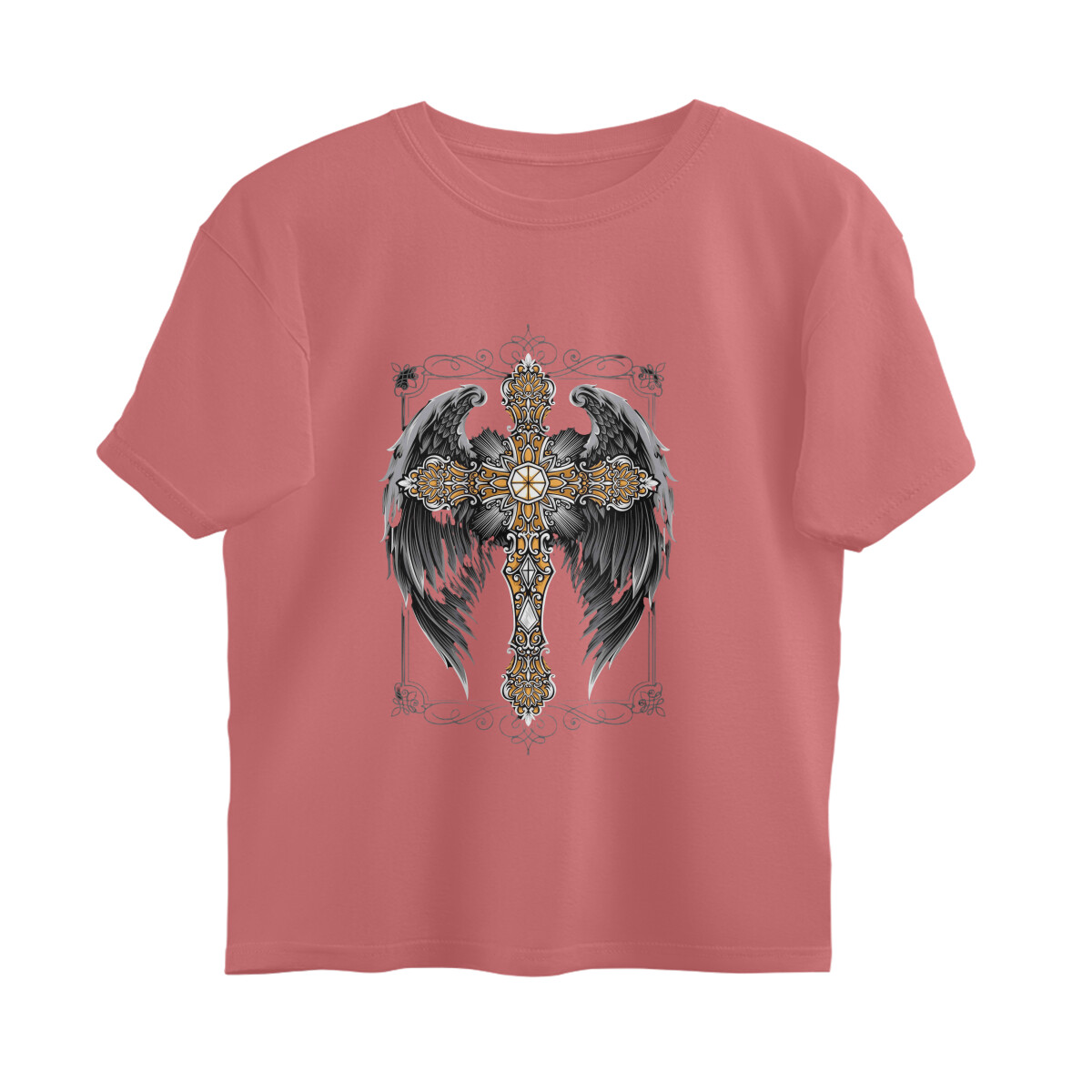 front-68df71b54aba0-Dusty_Rose_S_Oversized_T-shirt.jpg eternal cross printed oversized t shirt